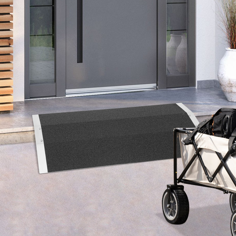 Rampe d'accès en pente en aluminium pour fauteuil roulant avec rampe 12 °