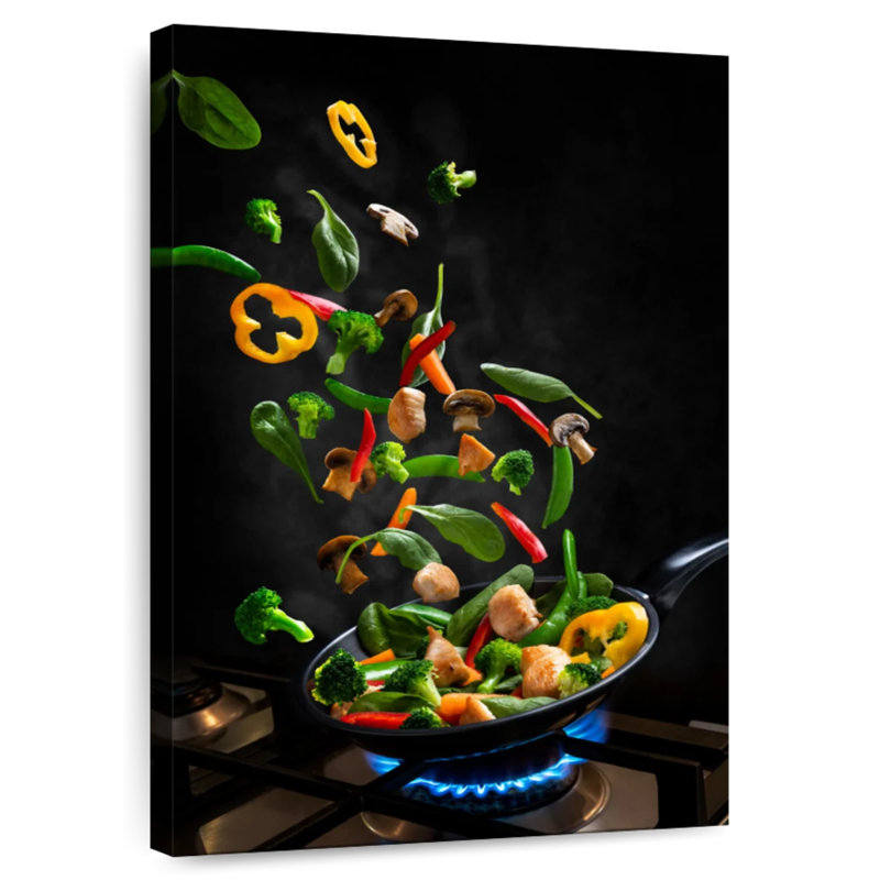 Yarlin volant de légumes sautés, H 51 po x l 34 po