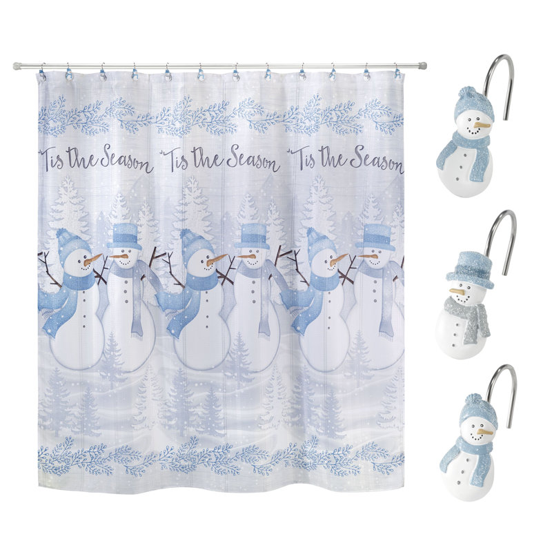 Critta Shower Curtain with Hooks Included