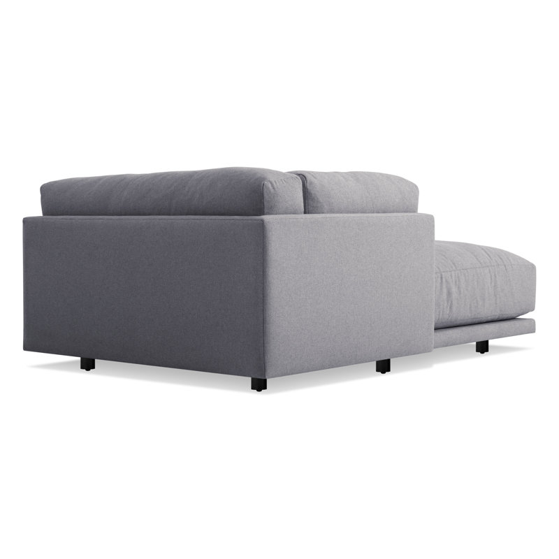 Sunday Chaise Lounge, Agnew Gray Textured Basketweave, Left Hand Facing