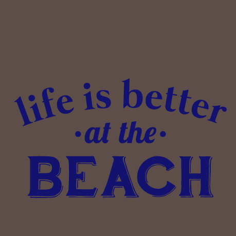 Adhésif décoratif «Life Is Better At The Beach», Bleu marine