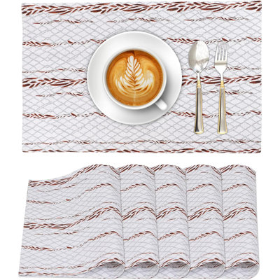 Ensemble de 6 napperons modernes pour table de salle à manger, ensemble de napperons de cuisine et de table, tapis de table pour les dîners de Noël