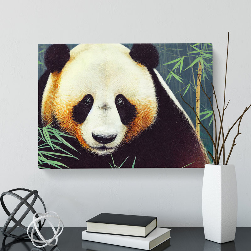 Mysterious Panda - Wrapped Canvas