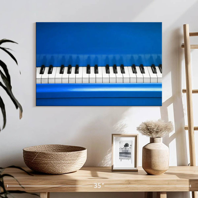Abarca Blue Piano, 8" H x 12" W