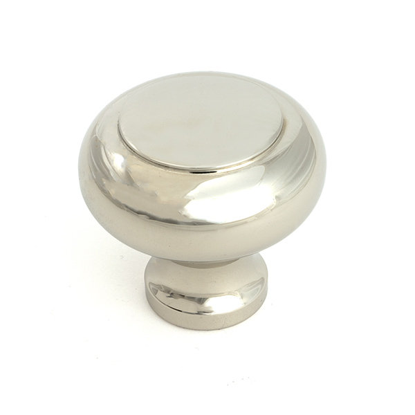 Regency Cabinet Knob, Polished Nickel, 1.57" Knob Diameter