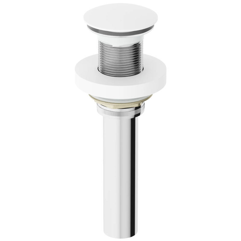 Pop-Up Bathroom Sink Drain, Matte White