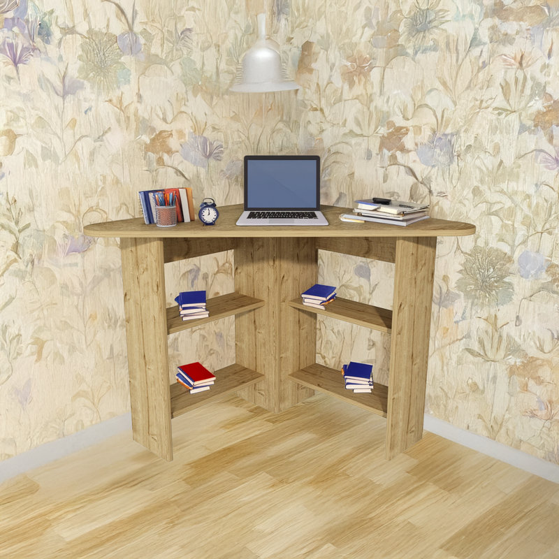 Corner Triangle Study Desk