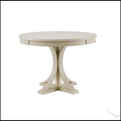 Table de salle à manger ronde de 44 pouces avec finition en bois massif, design classique pour des salles à manger élégantes et fonctionnelles
