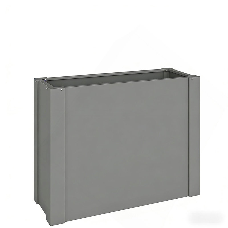 Balcony Herb Box,Outdoor Planter Box,Elevated Garden Bed(Only Planter Box), Gray