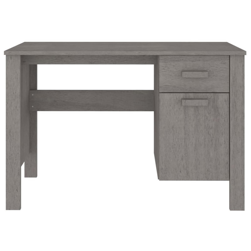 Desk Computer Desk Home Office Desk Workstation Hamar Solid Wood Pine, Light Gray