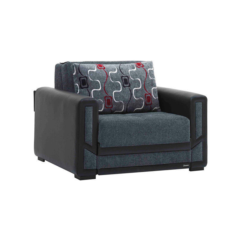 Fauteuil rembourré convertible avec rangement