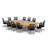 Rectangle 12 Person 80'' L Training Table and Chair Set with Cable Management-86134237