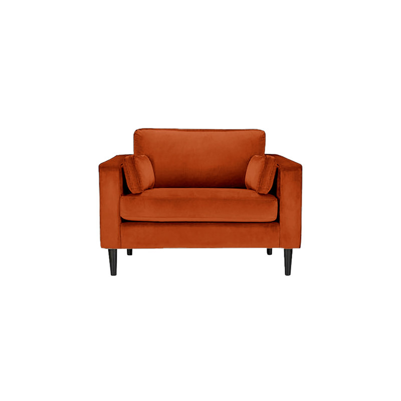 Millerville 2 Seater Velvet Sofa, Rust