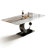 Black Rectangular Marble Stainless Steel Dining Table-134966254