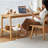 Burlywood Rectangular Solid + Manufactured Wood desks-468995653