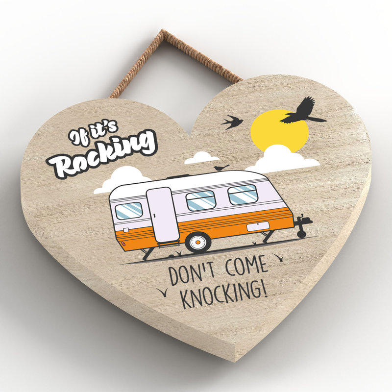 Caravan Come Knocking - Print on MDF, 9cm H x 10cm W x 0.5cm D