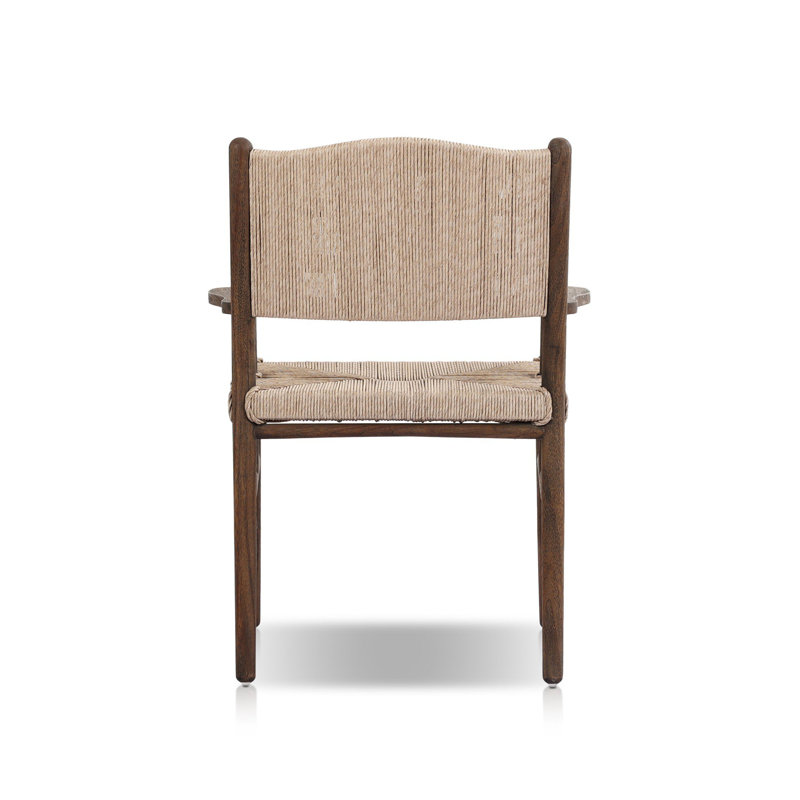 Herrin Outdoor Teak Dining Armchair, Brown