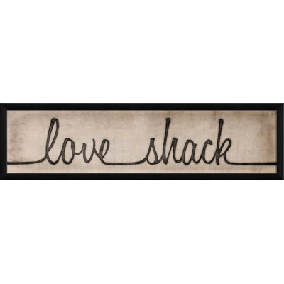 « love shack sign », art textuel encadré