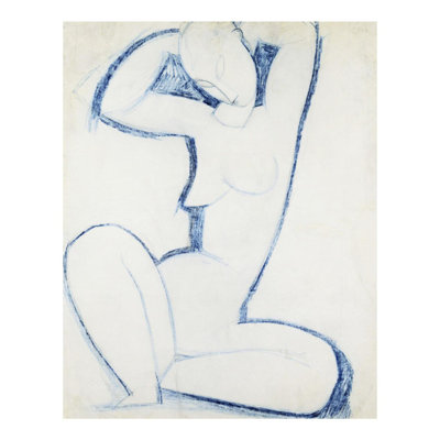 «Blue Caryatid II» par Amedeo Modigliani - estampe numérique