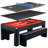 Hathaway Newport Stylish 7 Ft Multi Game Pool Table Combo with Dining Top and Ping Pong – Includes Benches for Home Storage and Accessories-52827219-35031375