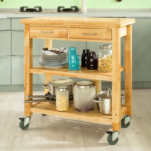 Shop our Create-a-Cart Solid Wood Natural Finish Kitchen Cart w/ Solid Wood  Natural Finish Top by