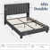 Upholstered Bed Frame with Channel Tufted Headboard