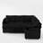85" Corduroy Modular Corner Sofa With Usb Ports, Sectional L-Shaped Pull Out Sofa Bed For Living Room, House-808090237