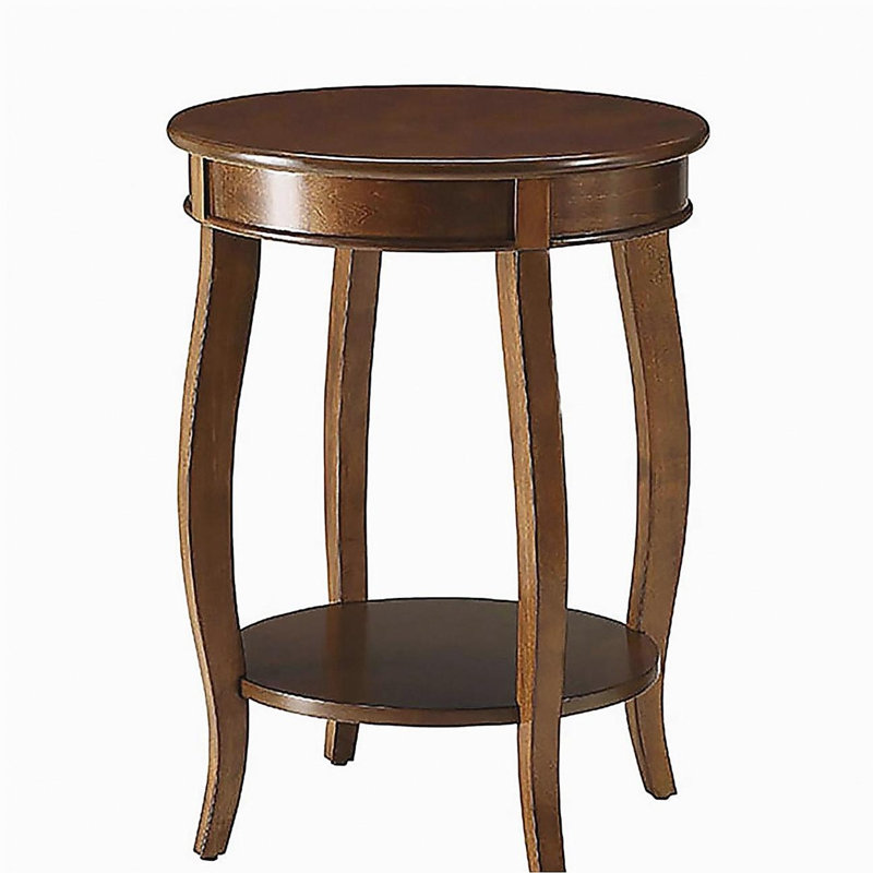 Table d'appoint ronde en noyer avec base