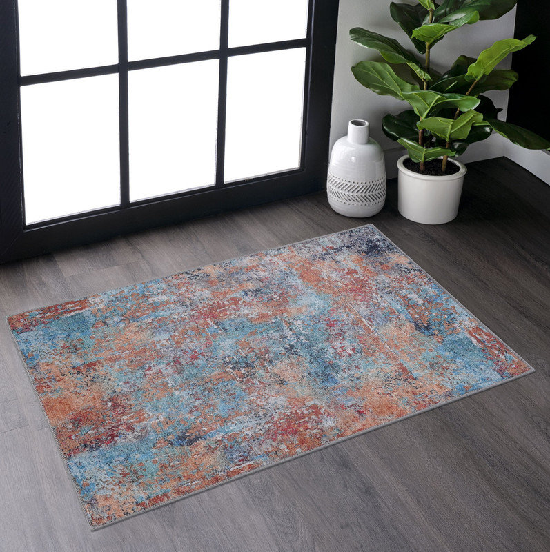 Multi Washable Rug 2' x 3' Doormat Rug (Multi, 2' x 3'), Rectangle 2' x 3'