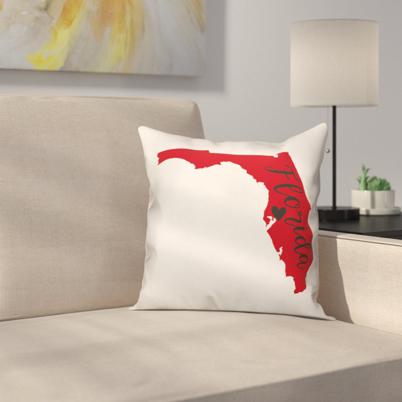 Coussin en forme de fierté de floride, 16 po x 1 po