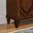 Mid Century Modern Sideboard with Symmetrical Geometric Accent, Adjustable Shelf, Walnut-246172921