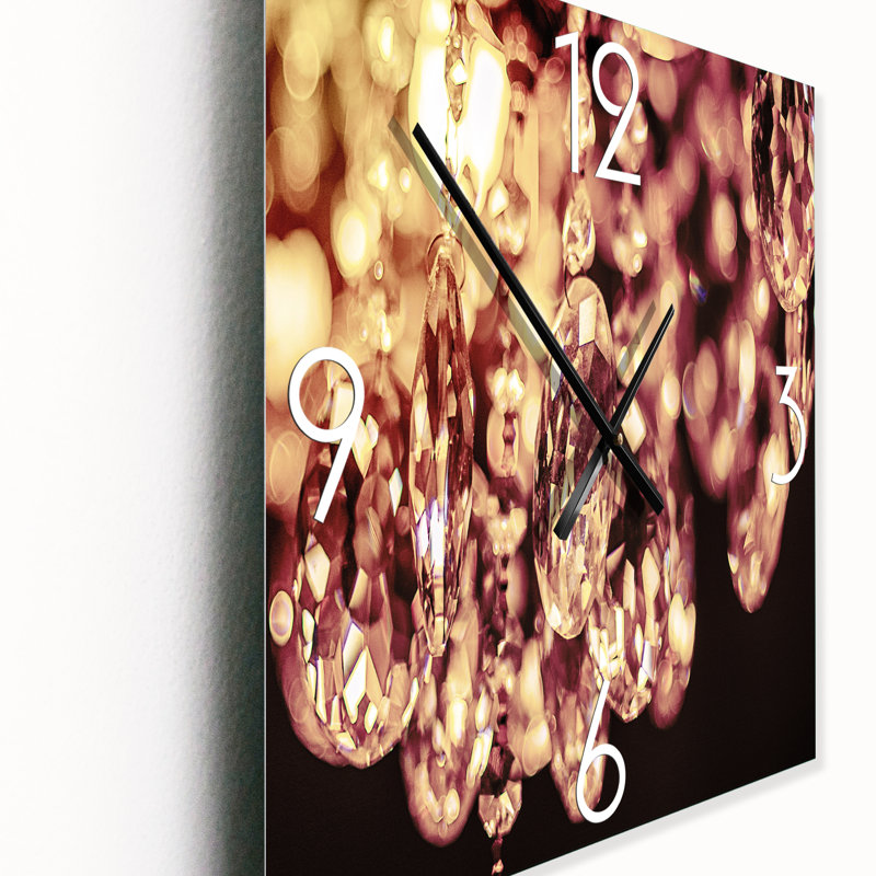 Luminaire lumineux avec horloge murale suspendue Chrystak, Petit