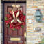 40cm Thanksgiving Wreath Fall Hydrangea Bowknot Decoration Flower Garland Wreath Thanksgiving Front Door Home Decor-204205902