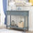 Floriean Rustic Vintage Farmhouse Style Console Table - 2 Drawers, Bottom Shelf-1367979145