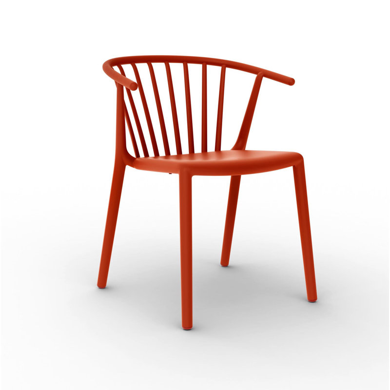Woody Outdoor Dining Side Chair, Red