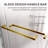 Royal 56 to 60 in. x 80 in. H Frameless  Double Sliding Shower Door with Two Towel Bars in Satin Brass and 3/8 in. (10mm) Clear Glass-121504916-121213319
