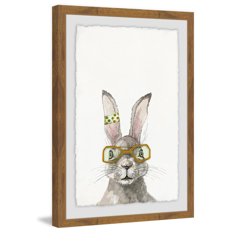 «Smart Hare», reproduction d'art encadrée sur papier, H 18 po x l 12 po x P 1,5 po