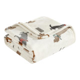 Eddie Bauer Printed Ultra Soft Plush Fleece Reversible Blanket