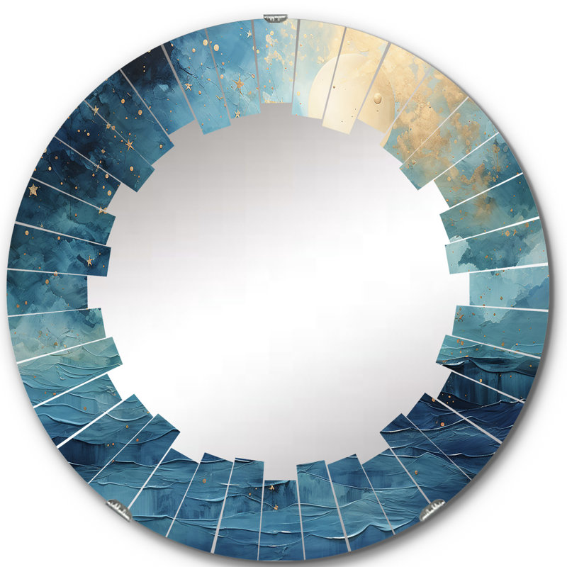 Rossdale - Miroir mural moderne rond, 24 po x 24 po