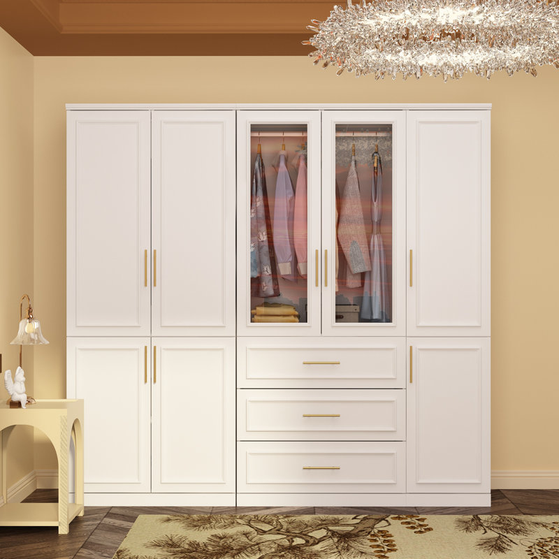 Ashling 74.9'' H X 79.3'' W Multi-Functional Armoire With Drawers