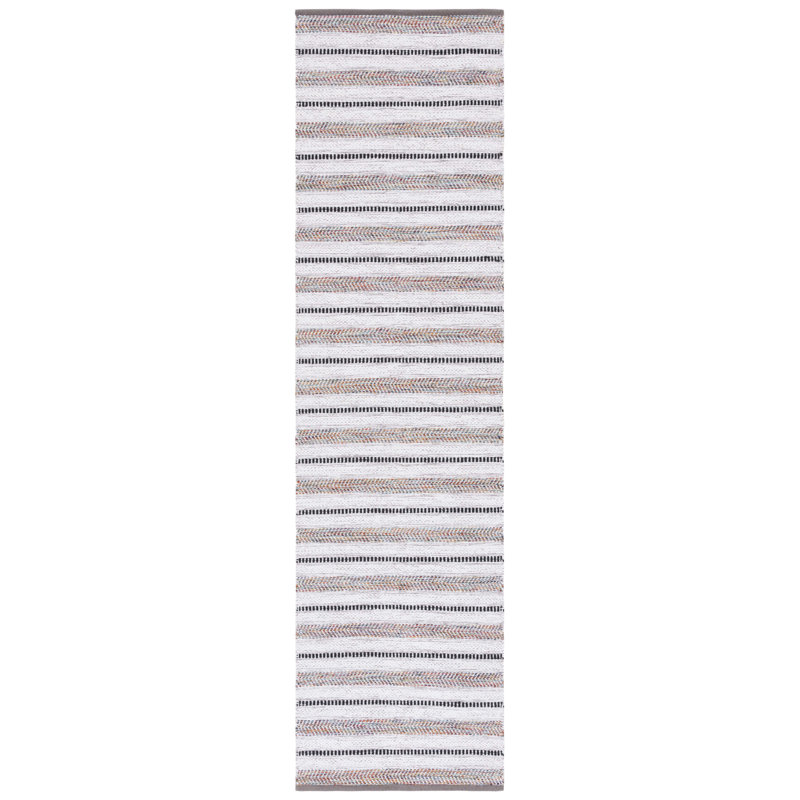 Tapis rayé en coton Borghi Montauk, Tapis de couloir 2 pi 3 po x 9 pi