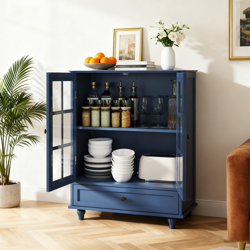 Buffet Minimalist, Bleu