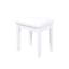 Tabouret de maquillage blanc avec coussin et pieds stables - Glissant, confortable, apparence élégante pour le maquillage, l'écriture, le travail, le piano, le meuble-lavabo solide dans la neige, glissant,