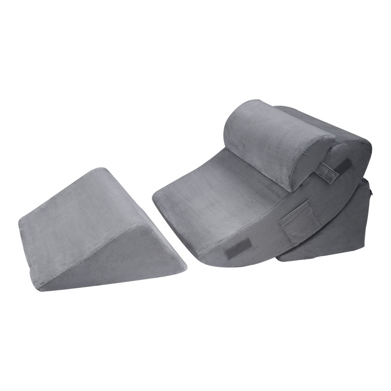 Orthopedic Bed Wedge Pillow 4 Pcs Adjustable for GERD Sleep Back Leg Neck