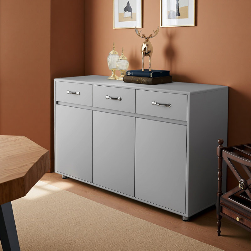 Table d'appoint Three Doors, Gris