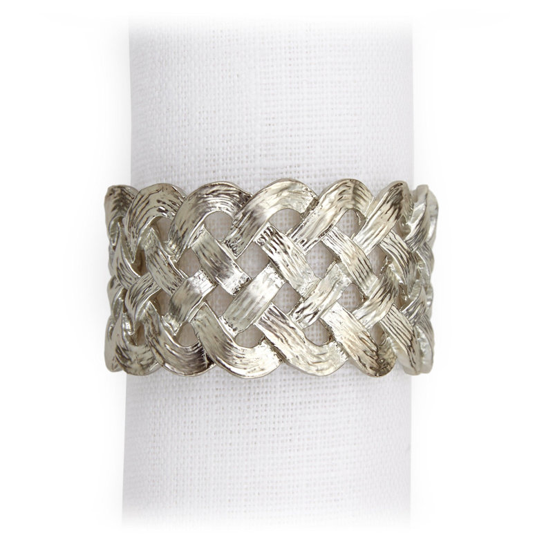 Braid Napkin Jewels, Platinum