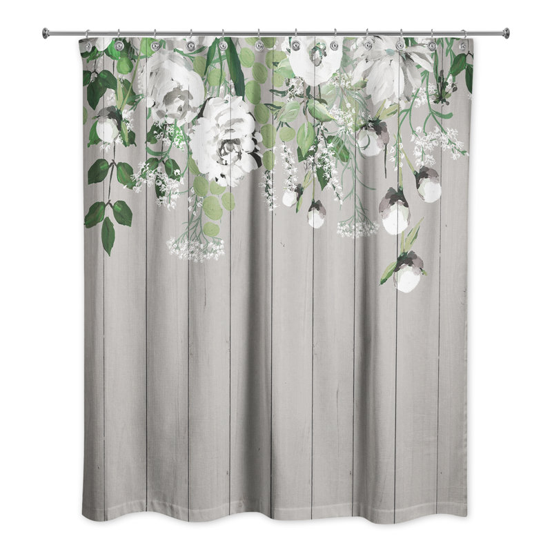 Rideau de douche simple Tonia, Gris clair