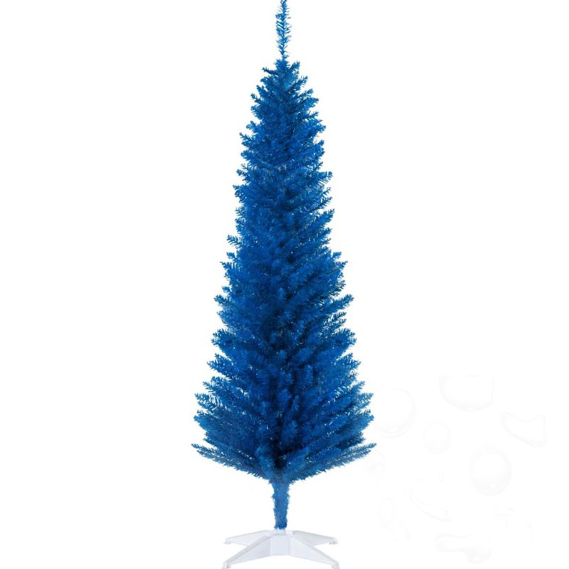 Arbre de Noël crayon bleu 5 pi, H 5 pi, Bleu