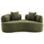 Causeuse courbée 66,93 pouces à compression complète, tissu en velours de peluche, canapé compact sans assemblage pour petits espaces et appartements, capacité de 350 lb-462809850