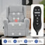 Fauteuil inclinable électrique Power Lift avec massage et tissu d'ameublement en chenille-1995826003